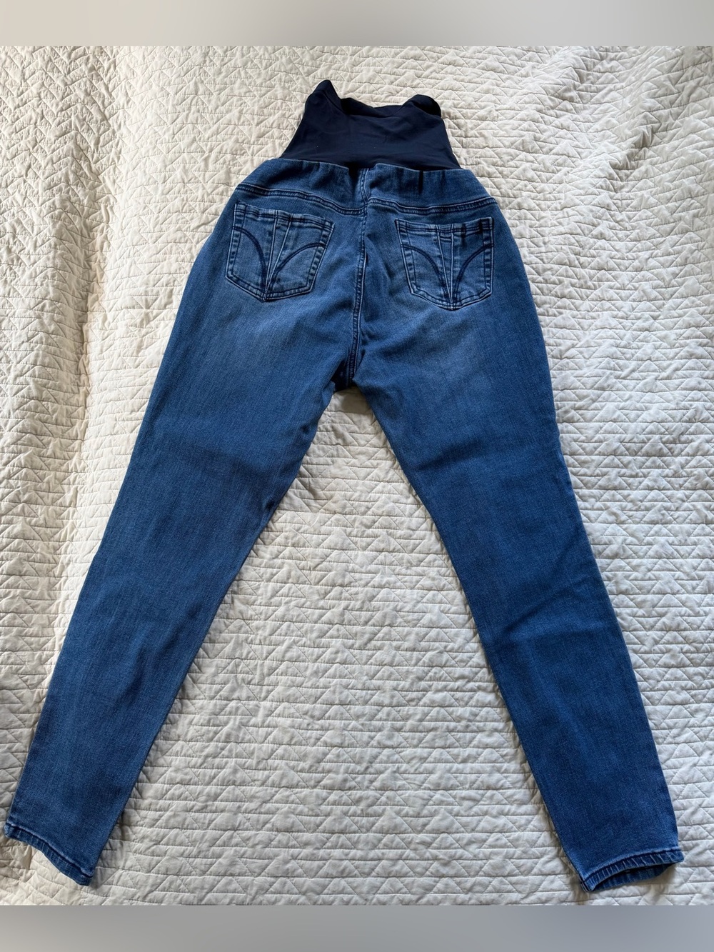 IndigoBlue Dark Blue Maternity Jeans with Over-The-Belly Panel